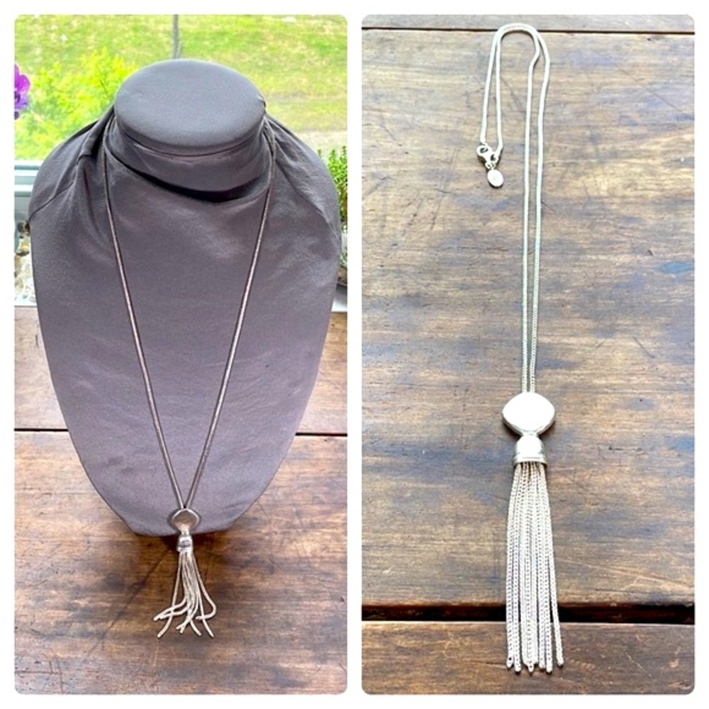 SILPADA Sterling Silver Long Tassel Chain, Vintage, Shine
